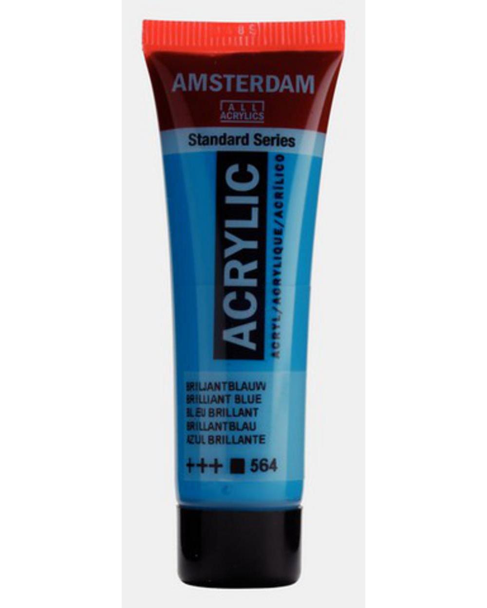Amsterdam, Acrylic, Art & School, Paint, 20ml, 974510, Brilliant Blue